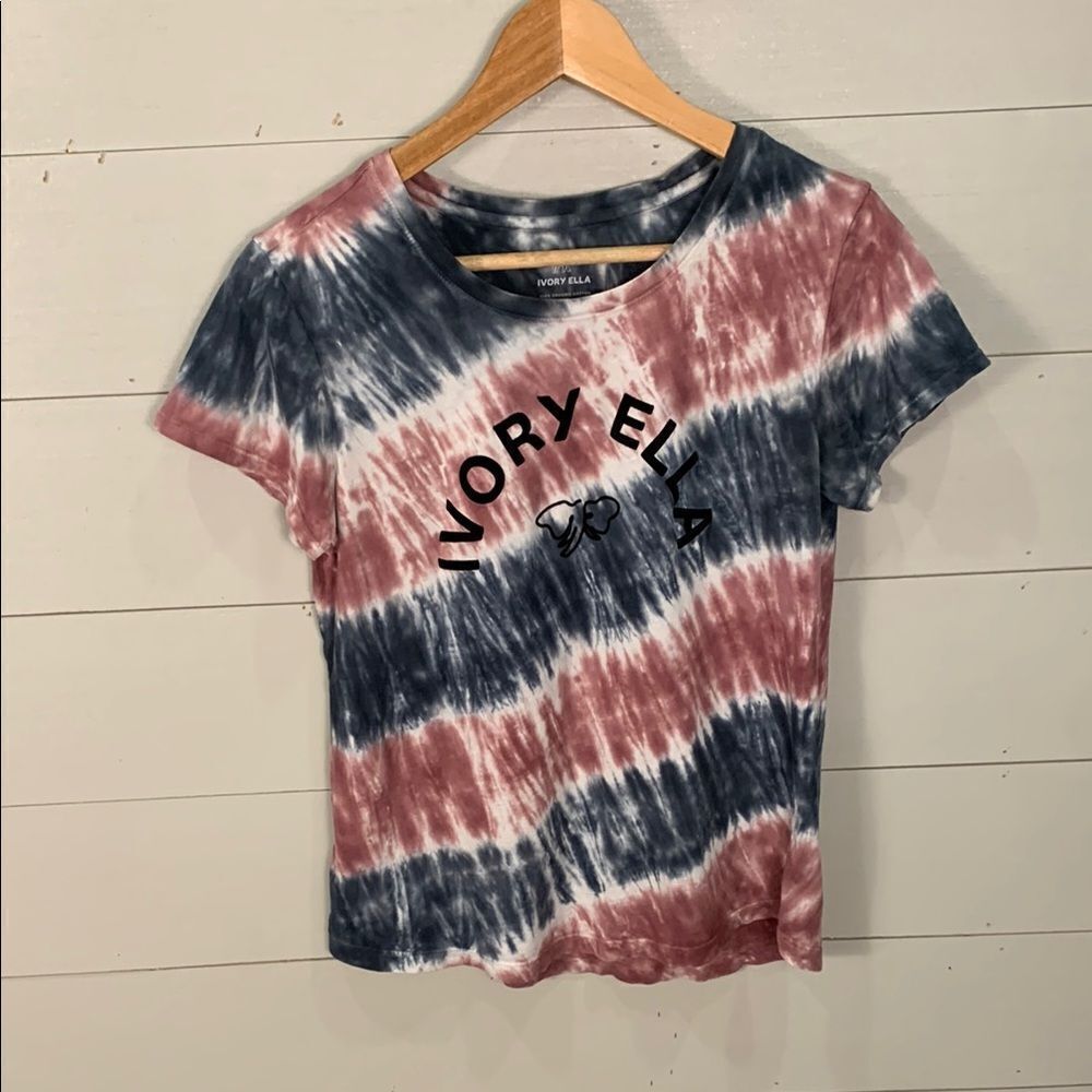 Ivory Ella Women's Tie-Dye Top - Blue and Pink size small 100% organic cotton
